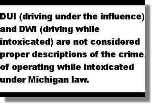 Dui vs dwi vs owi. Here's how to distinguish Operating Under the Influence (OUI) and Operating While Intoxicated (OWI): Definition and Differences. A few states use the terms OUI or OWI. Operating Under the Influence is used in Main, Massachusetts, and Rhode Island. ... Differences in Penalties Between DUI and DWI. A DWI is typically worse than a DUI in … 