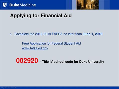 Duke fafsa code. If you need help filling out the application, contact the financial aid office serving the law schools to which you are applying for assistance. When completing the FAFSA form, you will designate the names and school codes of up to 10 law schools to which you are applying. Additional schools may be added once the FAFSA is processed. 