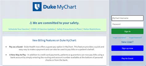Duke my chart help. MyChart Username. Password. Forgot username? Forgot password? New User? Sign up now. Pay As Guest. If you need assistance with logging into MyChart, please contact Duke Customer Service at 919-620-4555 or 800-782-6945 between 8:00am-5:00pm ET Monday, Tuesday, Wednesday and Friday or 8:00am-4:00pm ET Thursday. Duke MyChart is now My Duke Health. 