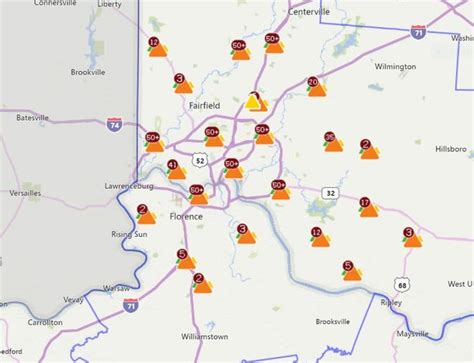 Duke ohio outage map. Please select your location. Knowing where your account is located will help us serve you better. Carolinas. Florida. Indiana. Ohio & Kentucky. or. View current power outages in your area, estimated times of restoration or report an outage from the Duke Energy outage map. 