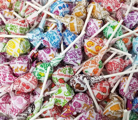 Dum dum flavors. Up to sixteen flavors included in each pack including delicious fruity flavors like Blu Raspberry, Fruit Punch, Watermelon, Pineapple, Cherry and Sour Apple. 