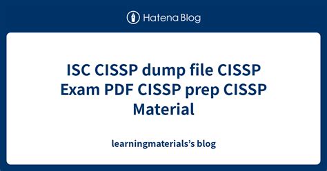 Dump CISSP File