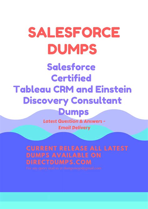 Dumps Tableau-CRM-Einstein-Discovery-Consultant Torrent
