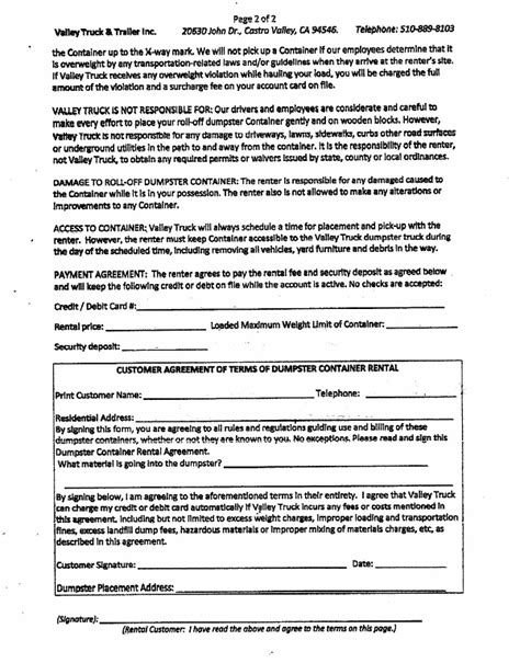 Dumpster Contract uload