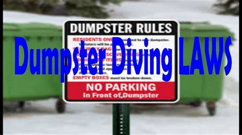 The legality of dumpster diving behind stores varies depending on your location and local regulations. In many places, it falls into a legal gray area, with no specific laws against it but possible restrictions related to trespassing or property rights. Some areas have explicit laws permitting or prohibiting dumpster diving.. 