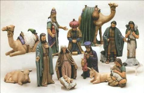 Duncan nativity set. This 15 piece Duncan Nativity set is a collection of six molds requiring multiple pours. Any pictures shown are examples only. You will receive UNPAINTED, WHITE, ceramic bisque. Ceramics are easy to paint for all ages. 