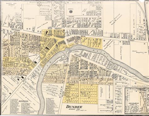 Dundee Library, MI Map with Wikipedia Places