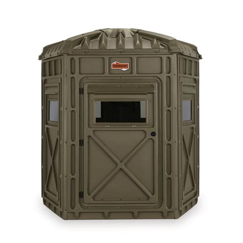 Dunham's deer blinds. 74”L x 48”D x 85”H. 300 lbs. The SC-2 is our most popular model. This two-person unit encompasses all the features of the original SC-1 but allows you to share your hunting experience with friends and family. Price includes base for 4×4 posts, window kit & door window kit. Tree Branch Color Option Available. 