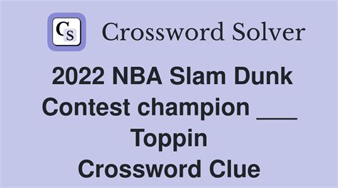 Dunk Crossword Clue 7 Letters