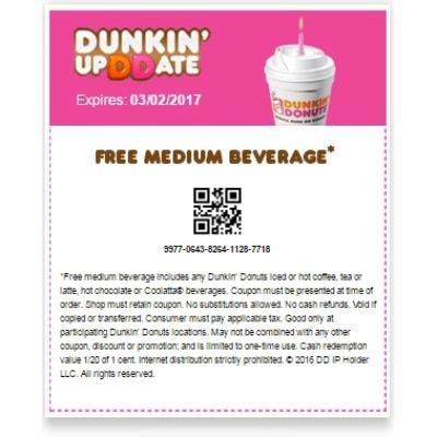 Dunkin' donuts coupons 2023. 1. Share. Castava. • 2 yr. ago. If you download the app, they give you rewards everyday. And you don't need the codes, because you earn free coffee or food when you use it. 1. Share. 11 votes, 11 comments. true. 