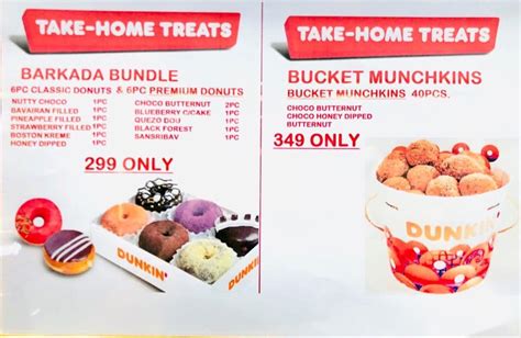 Dunking donuts price. Feb 9, 2024 · Below is the list of latest Dunkin Donuts menu with prices. Dunkin Donuts Menu Singapore 2024. Menu Price; Donuts: Store-selected Half Dozen: S$13.30: Store-selected ... 