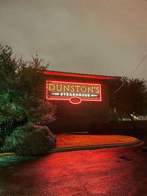  Established in 1955, by Gene Dunston, this steakhouse has... More. Website: dunstonssteakhouse.com. Phone: (214) 637-3513. Cross Streets: Between Burbank St and Brookfield Ave. Closed Now. Sun. Closed. 8526 Harry Hines Blvd Dallas, TX 75235 1082.79 mi. . 