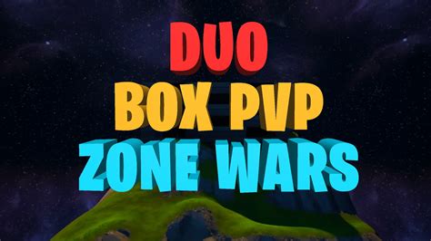 Duo box fight zone wars code. Jun 14, 2021 · Type in (or copy/paste) the map code you want to load up. You can copy the map code for NICK EH 30 ZONE WARS (Duos) by clicking here: 7711-6063-1703 