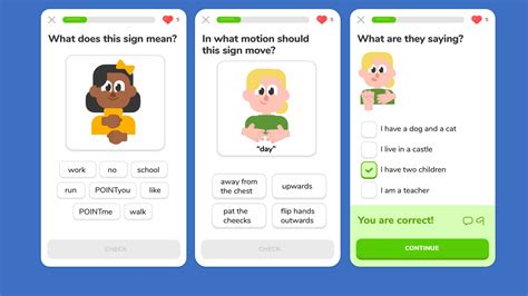 Duolingo sign language. Do you want to learn a new language for free, fun, and effectiveness? Join Duolingo, the world's most popular language learning platform, and choose from over 30 languages to practice online or on the apps. You'll get personalized feedback, tips from experts, and access to a global community of learners. Start your journey today! 