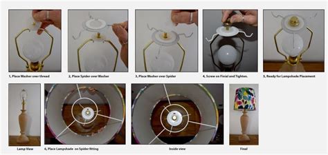 Duplex Lampshade Ring to Harp Finial Converter, Adapter System