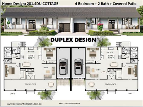 Duplex houses for sale.  Different duplex plans often present different ...