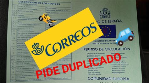 Duplicado del Permiso de Circulación en Correos