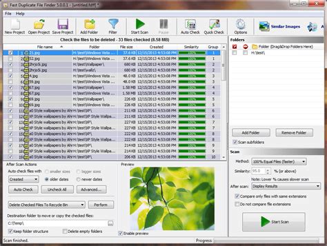 Duplicate file finder. Feb 28, 2024 · Despite its tiny 100 KB file size, SearchMyFiles is a portable file search utility for Windows that hosts tons of detailed features. Regular searches are obviously supported, but SearchMyFiles also includes a duplicate file finder to make it easy to remove cloned files. 