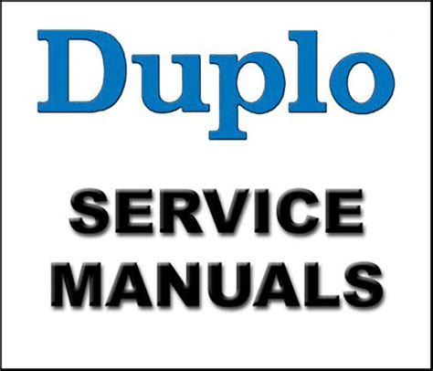 Duplo equipment service repair manual parts catalog user guide maintenance manuals iso. - Cummins qsb 5 9 engine service manual.