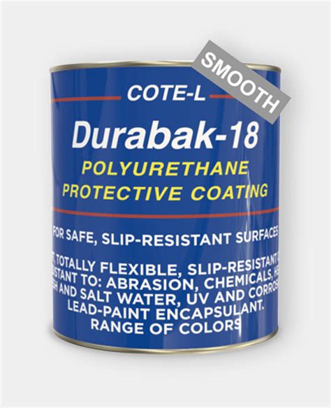 Durabak 18 is tough, totally flexible, slip resistant and waterproof. Durabak 18 is an outstanding product that provides a non-slip coating and professional grade finish to do-it-yourself projects. Durabak 18 can be applied by roller, brush or spray and will bond to concrete, wood, fiberglass, metal and coated surfaces.. 