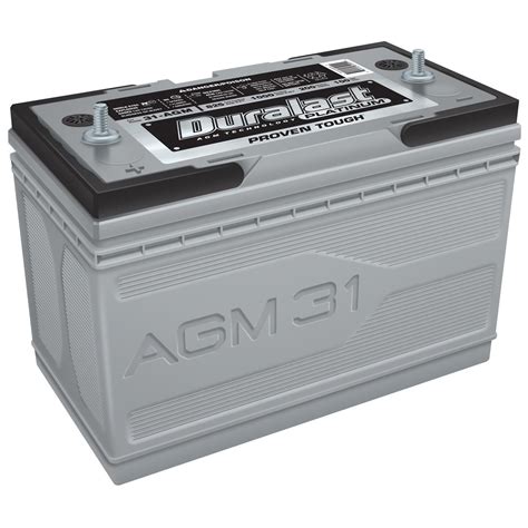 12V heavy-duty commercial AGM battery; Deep cycle, dual-purpose start