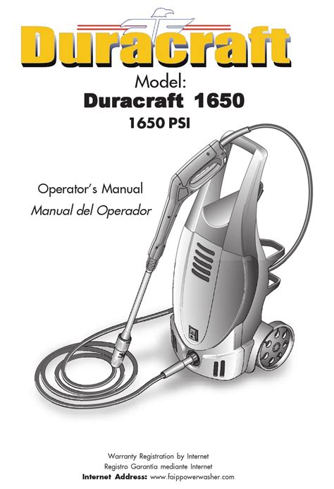 Duracraft 1650 power washer owners manual. - Manuel de souffleuse à neige bolens 1032.