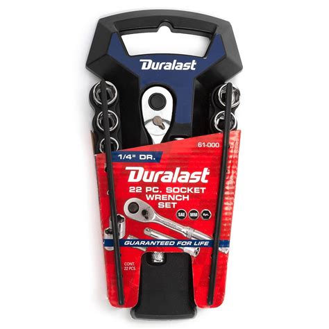 The Duralast 48 piece mechanics tool set offers a wide 