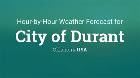 Durant, Oklahoma - Climate and weather forecast by month. Detailed climate information with charts - average monthly weather with temperature, pressure, humidity, precipitation, wind, daylight, sunshine, visibility, and UV index data.. 