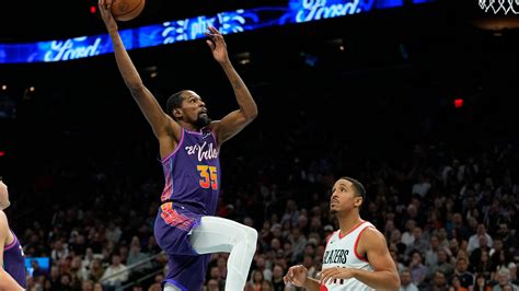 Durant scores 31, now 11th all time in points, Suns roll past Portland 120-107