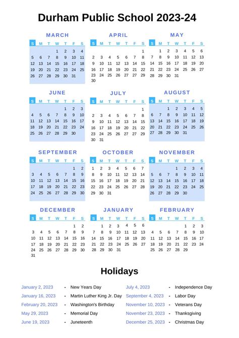 Durham Public Schools Traditional Calendar Archives County School