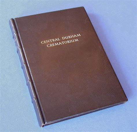 Durham crematorium book of remembrance.  Durham County Record Office County...