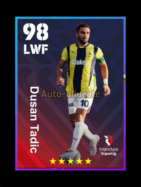 Dusan tadic efootball 2025.  This is the overview of the performance data...