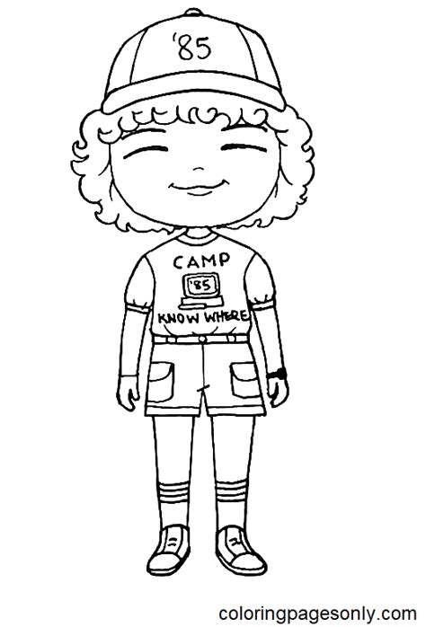 Dustin from Stranger Things Coloring Pages