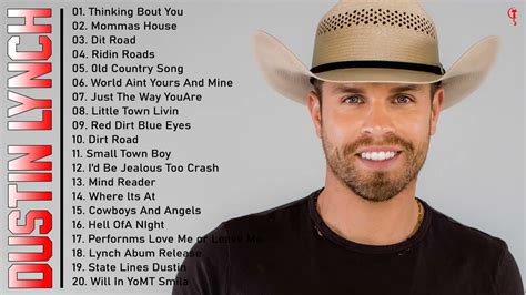 Dustin lynch songs. Dustin Lynch Songs is a song list of all the latest music (2021) released by country singer Dustin Lynch, including his new album Tullahoma. Huntin' Land. in 2021. Not Every Cowboy. in 2021. Pasadena. in 2021. Tequila On A Boat. in 2021. Thinking 'Bout You (feat. MacKenzie Porter) in 2021. Momma's House. in 2020. Dirt Road. 