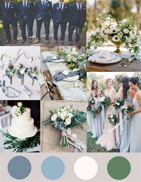 Dusty blue wedding colors. When it comes to choosing bridesmaid dresses for your wedding, the options can seem endless. From bold jewel tones to pastel hues, it can be overwhelming to decide on a color schem... 