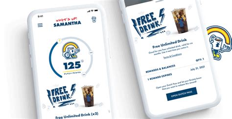 How do you get free drinks at Dutch Bros? Download the Dutch Bros App for Perks ! Just make sure you use your app each time you buy a drink so the extra points get added. You will also receive a free drink on your birthday and 50% off on your half birthday. The birthday offer will appear a week before your birthday and is good for 30 days.. 