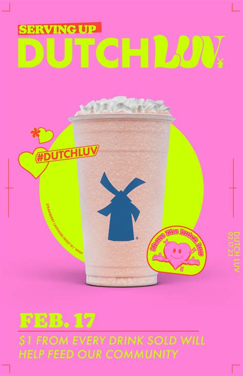 About this Event. Dutch Bros Coffee, Denton View map. Add to calendar. 2038 W University Dr, Denton, TX 76201. ##DutchLuv. Grab your favorite Dutch Bros drink to help a great cause on Friday, February 17th! The Denton Dutch Bros Coffee location will donate $1 from every drink sold to the UNT Food Pantry Presented by Kroger!
