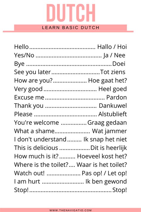 Dutch words