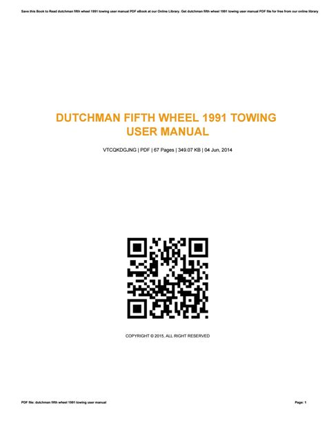 Dutchman fifth wheel 1991 towing user manual. - Contemporary chinese textbook vol 2 dangdai zhongwen keben.