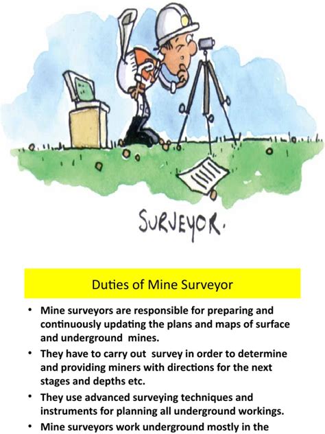 Duties of Mine Surveyor SC PDF Surveying Mining