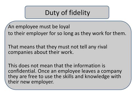 Duty of fidelity: must employees disclose an intention to …