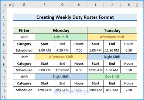 Duty roster download - Excel Team Roster Template Software