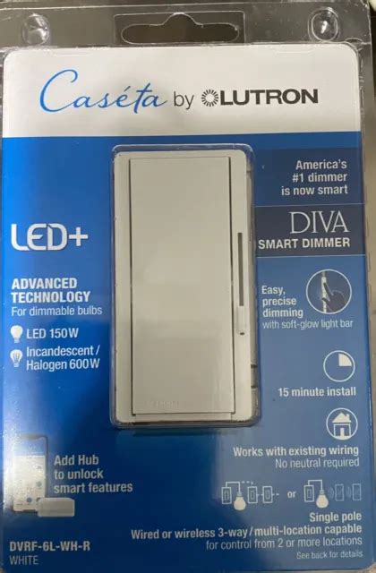 The new Claro smart accessory switch allows you to expand the use of your existing Diva smart dimmer (DVRF-6L-WH-R) or Claro smart switch (DVRF-5NS-WH sold separately) to create 3 way and multi-location. . Dvrf6lwhr