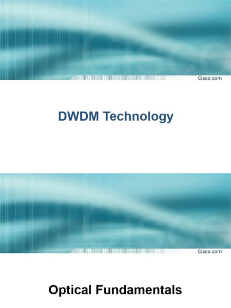 Dwdm Technology Pdf