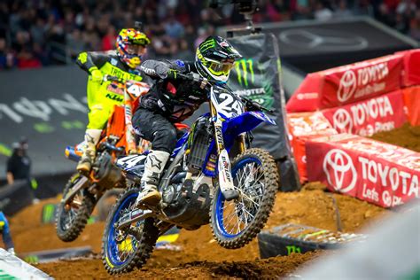 Dylan Ferrandis and Yamaha Star Racing have provided an injury update. The rider may return to action before the end of the Monster Energy Supercross season if his rehabilitation from accidents in Houston and Daytona Beach, Florida continues as planned.