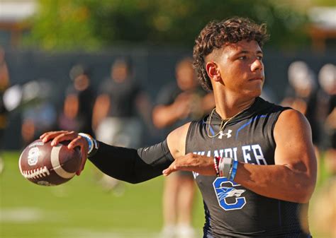 Dylan Raiola, a recent transfer to Chandler High School in suburban Phoenix, is the third highest quarterback in 247Sports composite rankings.