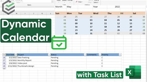 Dynamic Calendar With Task Lis