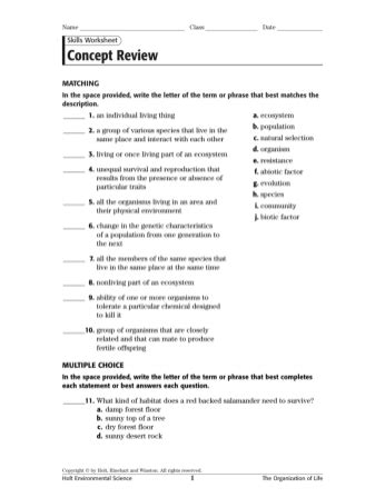 Dynamic Earth Concept Review Answer Key