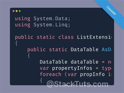 Dynamic Objects Conveting into Data Table in C#