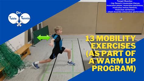 Dynamic Warm Up Exercises for Table Tennis